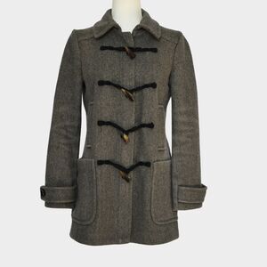 BANANA REPUBLIC Wool Blend Toggle Button Coat Gray Size S